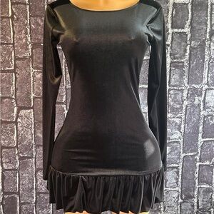 Elegant Black Velvet Dress